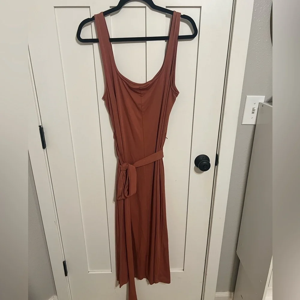 Ann Taylor Sleeveless Maxi Dress Tie Waist Size XL